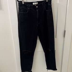 Abercrombie & Fitch Black Cropped Jeans